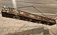 Люстра рустикальная деревянная "Лофт Супер №24" на 4 лампы