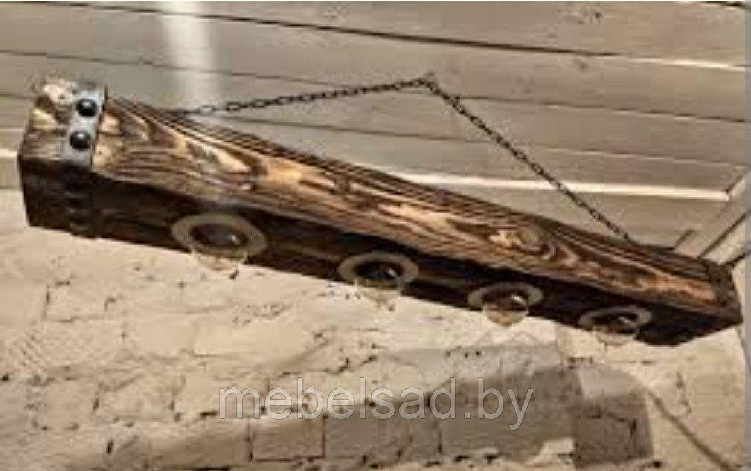 Люстра рустикальная деревянная "Лофт Супер №24" на 4 лампы - фото 1 - id-p217678358