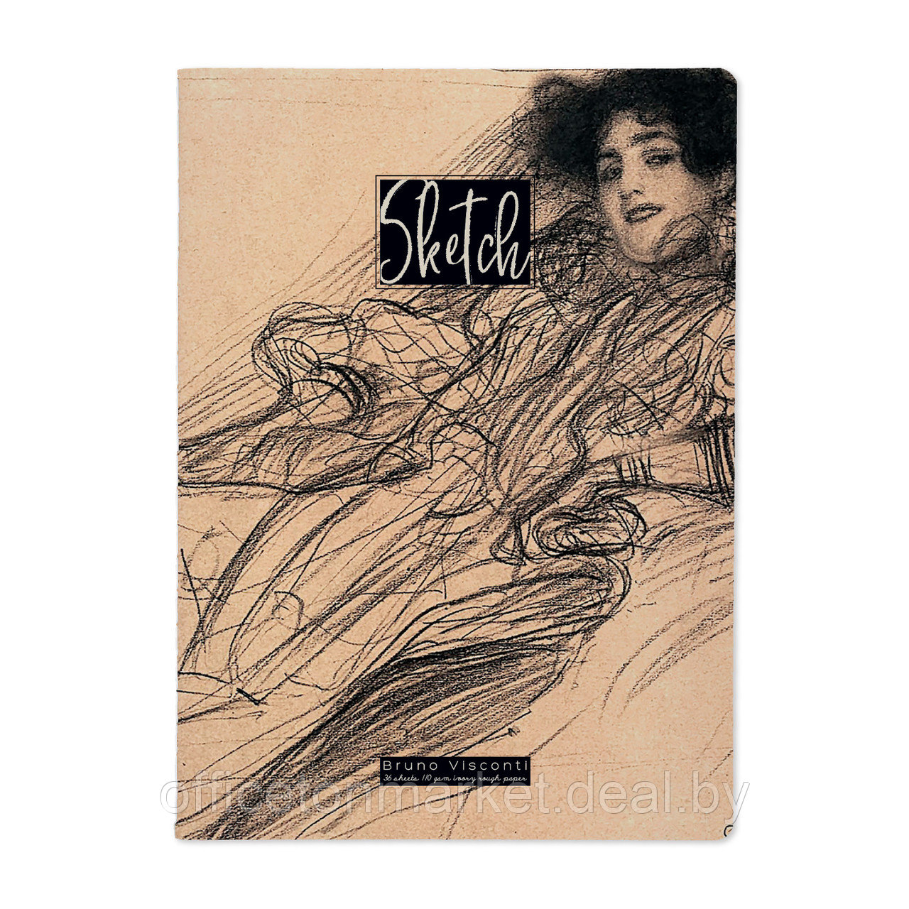 Блокнот "Bruno Visconti", А4, 36 листов, нелинованный, коричневый, черный - фото 5 - id-p217662721