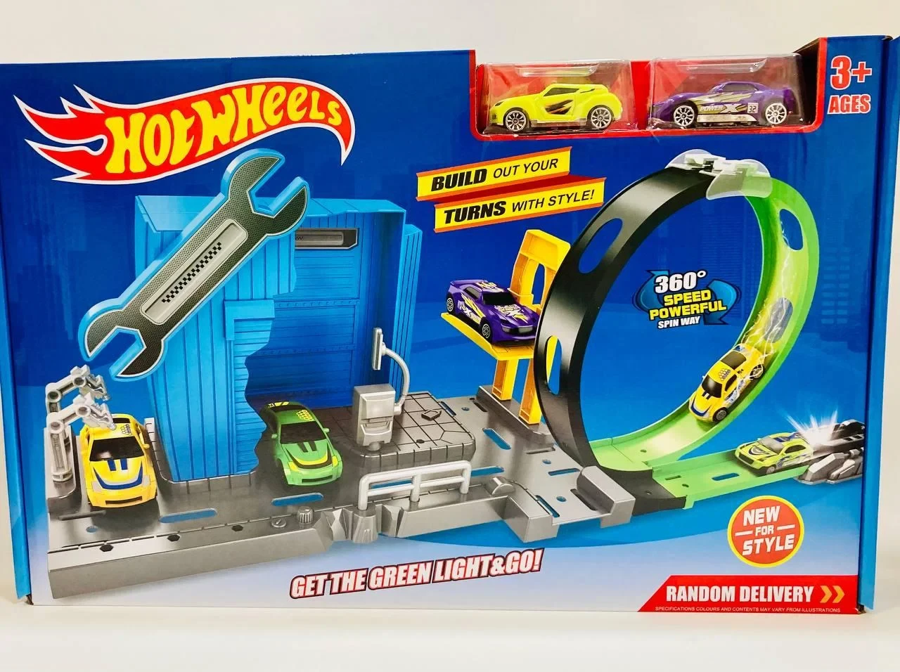 Трек Хот Вилс (Hot Wheels) со станцией автотюнинга, аналог