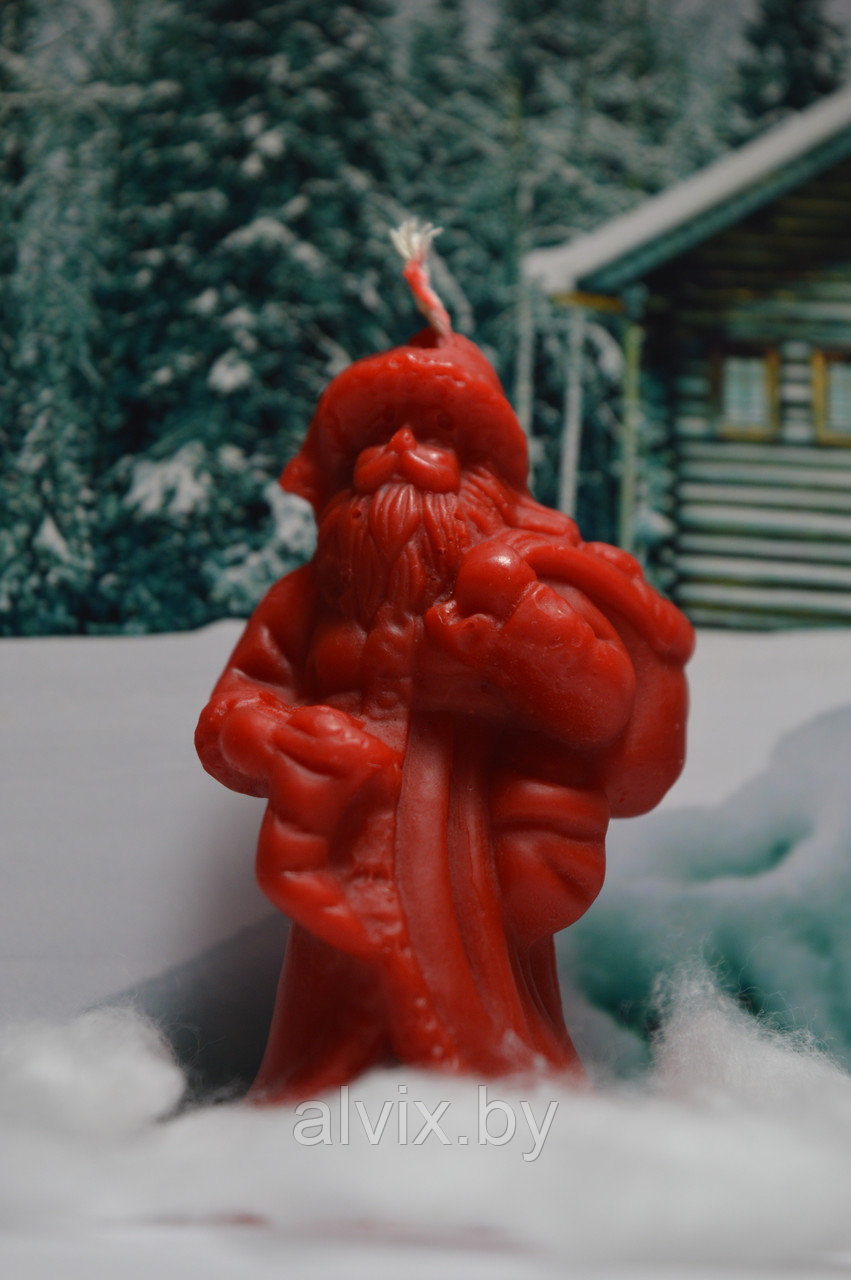 Восковая свеча "Дед Мороз" Красный - фото 1 - id-p112333041
