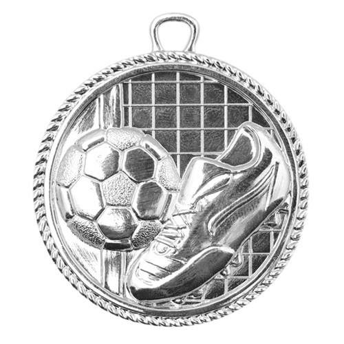 Медаль  "Футбол" 5 см   2 место  без ленты , 009-2 Серебро