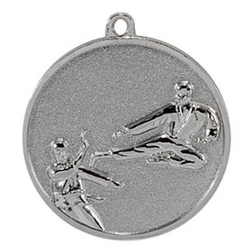 Медаль  "Каратэ" 5 см   2 место  без ленты , 046 Серебро