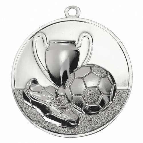 Медаль  "Золотой мяч" 5 см   2 место  без ленты , 047 Серебро