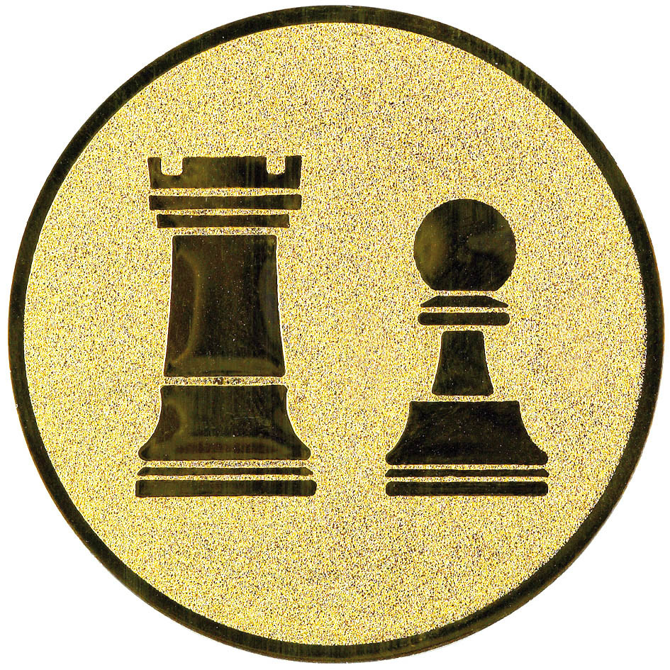 Эмблема  "Шахматы"  2,5 см Металлопластик