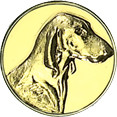 Эмблема "Собаки" 2,5 см Металлопластик - фото 1 - id-p217680566