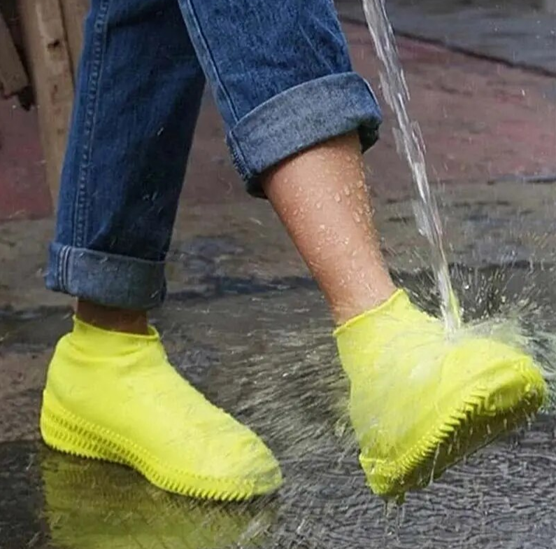 Бахилы (чехлы на обувь) от дождя и песка многоразовые силиконовые Waterproof Silicone Shoe. Суперпрочные, - фото 2 - id-p217681237