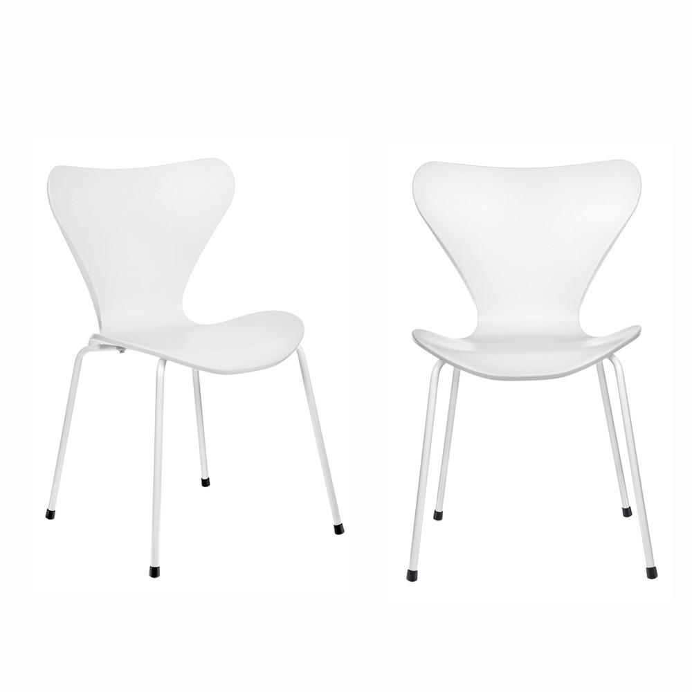 Комплект из 2-х стульев Seven Style белый с белыми ножками - фото 1 - id-p217680727