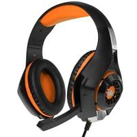 Наушники игровые CMGH-101T Black&Orange Crown (jack 3.5мм 4pin+ адаптер 2*jack spk+mic, Кабель 2.1м, D 250мм,
