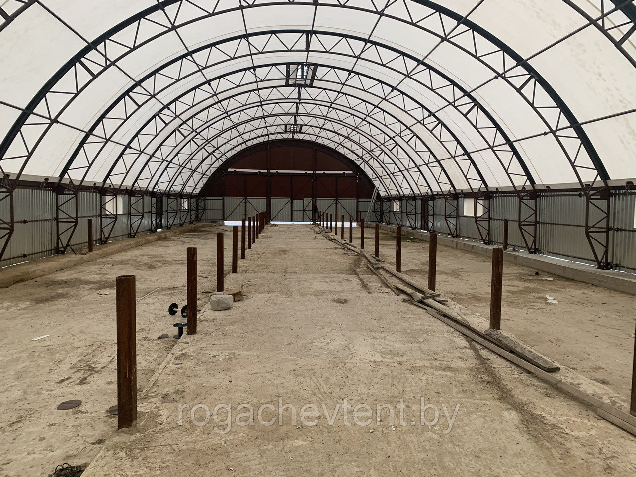 Ангар тентовый арочный
