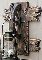 Светильник-бра из натурального дерева "Сельский Люкс №6"