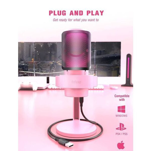Микрофон FIFINE A8 (розовый) - фото 6 - id-p217687481
