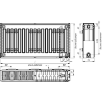Стальной панельный радиатор Лидея ЛУ 22-506 500x600 - фото 5 - id-p217689601
