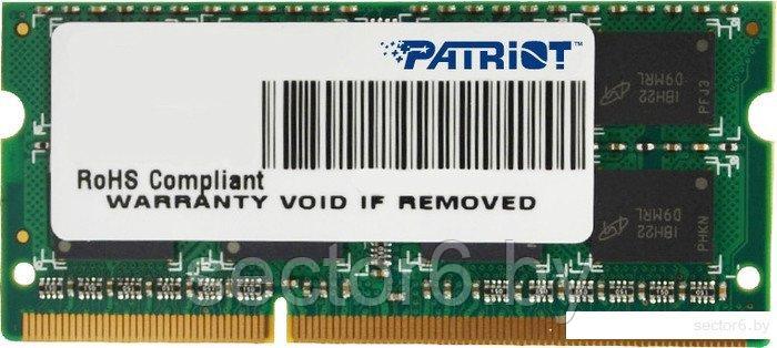 Оперативная память Patriot Signature Line 4GB DDR3 SO-DIMM PC3-12800 [PSD34G16002S]