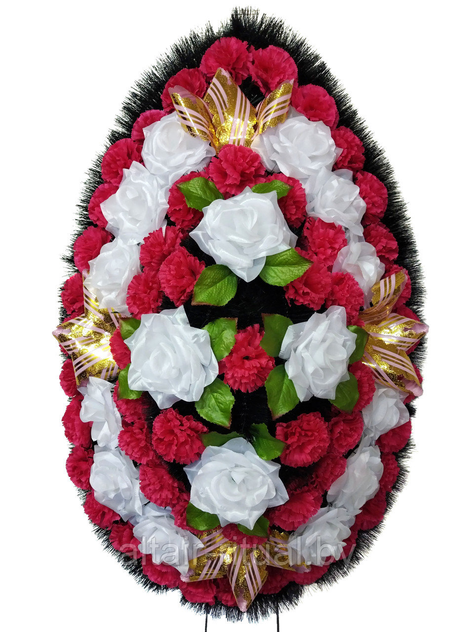 Венок 1,0м ритуальный В-62 h--125 cм