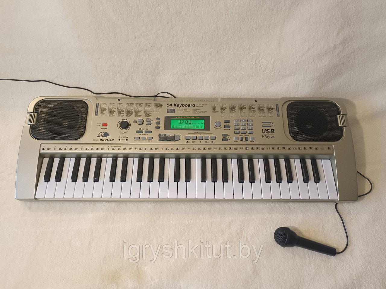 Детский обучающий синтезатор MQ-807 USB сеть,54 клавиши - фото 10 - id-p107249690
