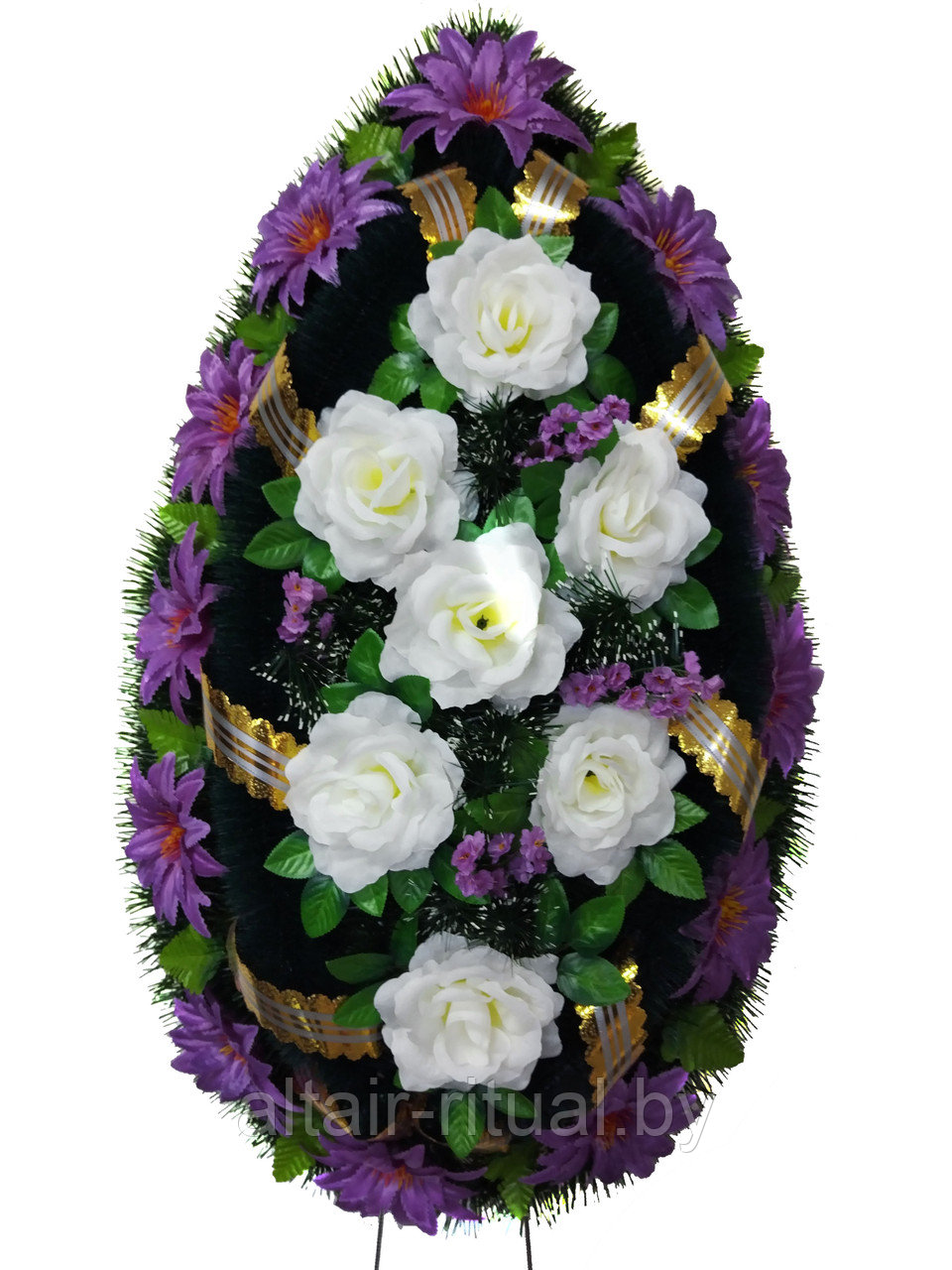 Венок 1,0м ритуальный В-18 H-125 см
