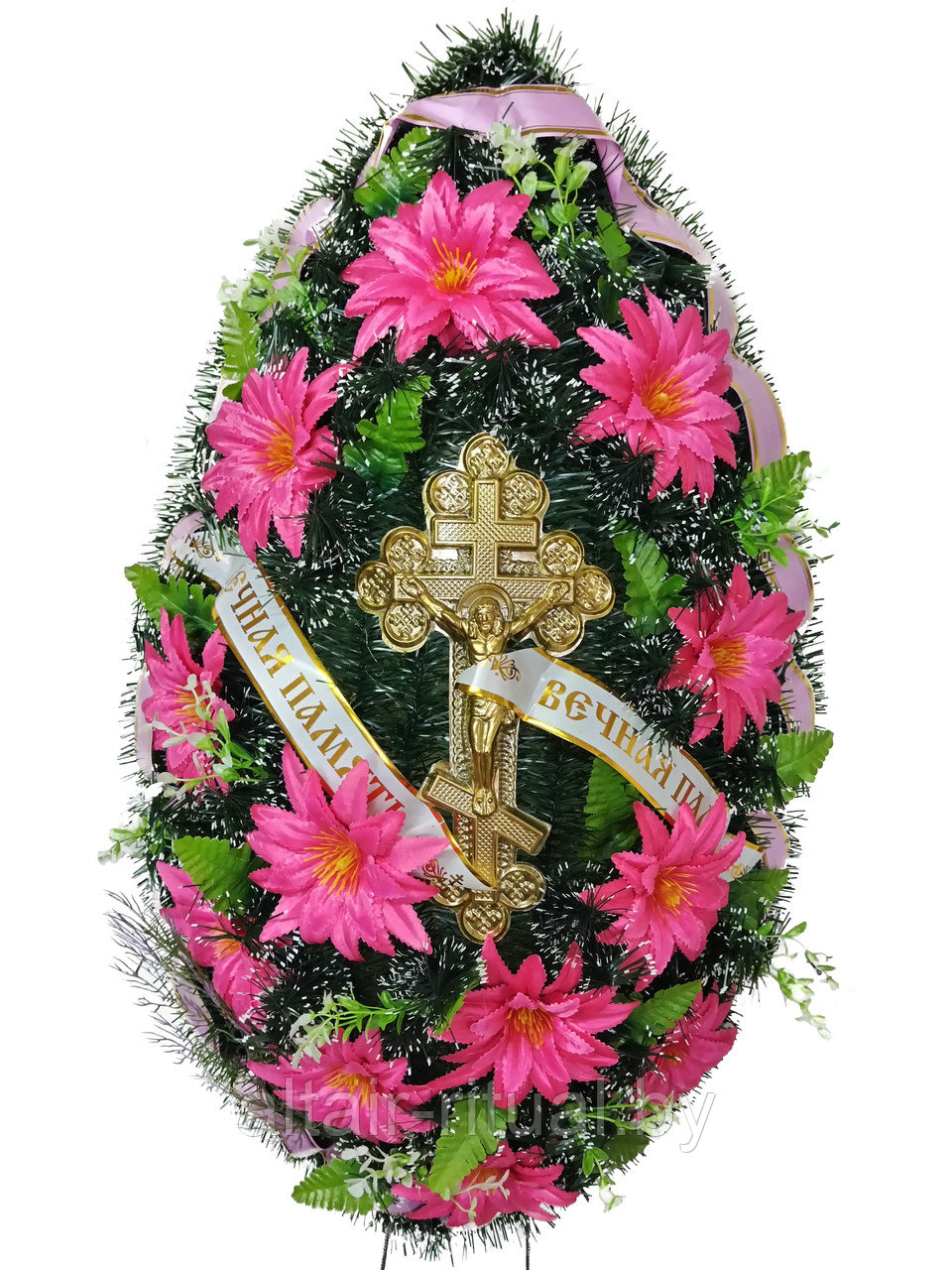 Венок 1,0м ритуальный В-21 H-125 см