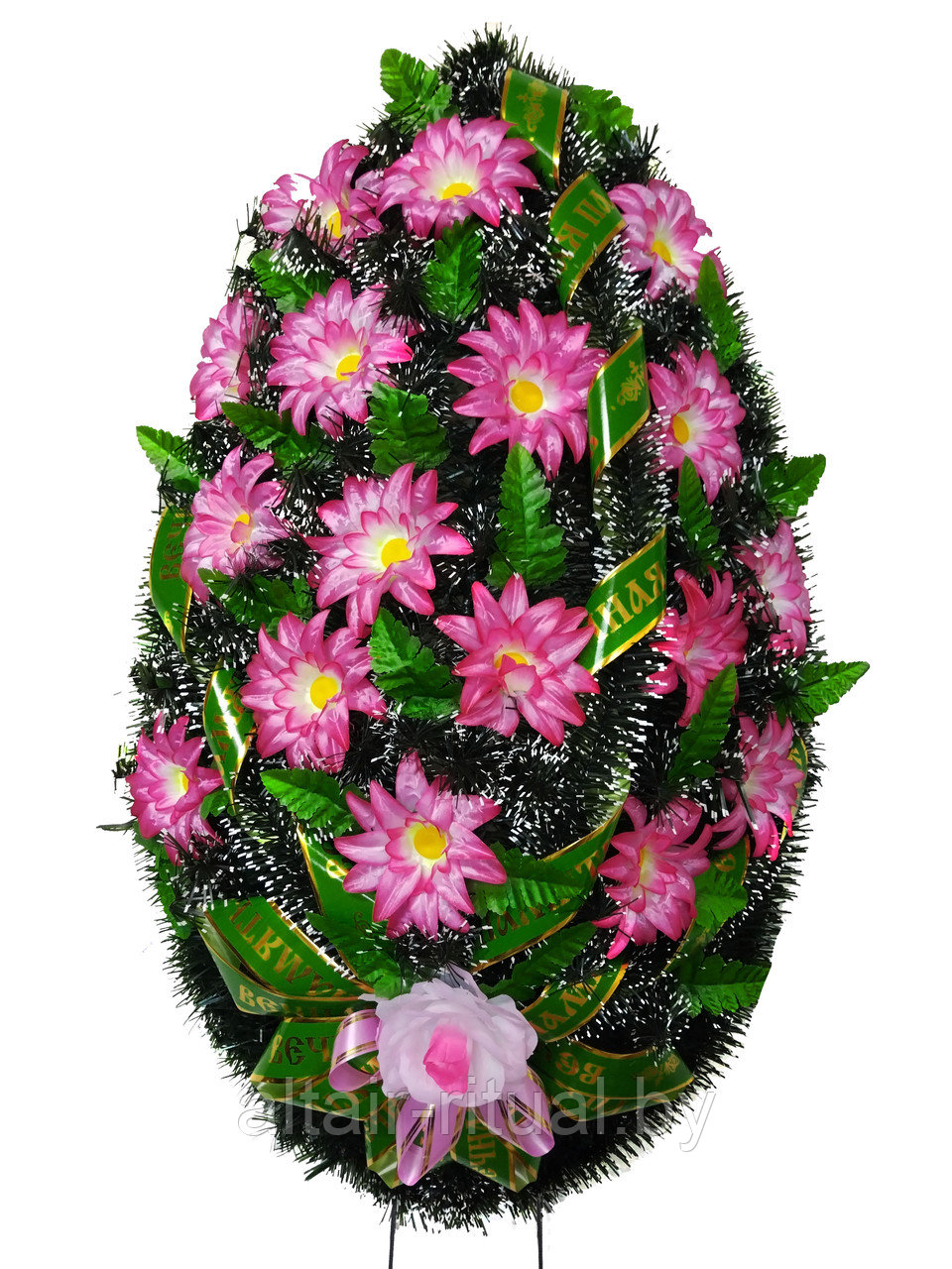 Венок 1,0м ритуальный В-17 H-125 см