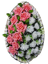 Венок 1,0м ритуальный  В-75  Н-125 cм