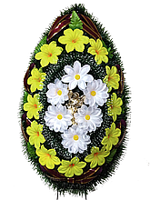 Венок 0,8м ритуальный  В-25   Н-105 см