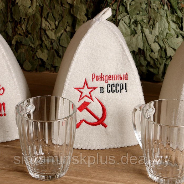 Набор Кружка СССР + шапка для бани МИКС - фото 8 - id-p217716580