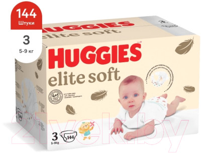 Подгузники детские Huggies Elite Soft Box 3 - фото 2 - id-p217711364