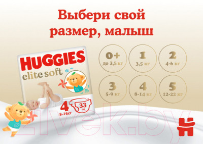 Подгузники детские Huggies Elite Soft Box 3 - фото 5 - id-p217711364