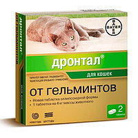 Средство Bayer Дронтал Плюс для котов от гельминтов 1таб на 4кг