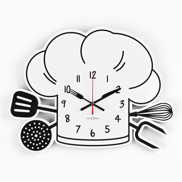 Часы настенные, серия: Кухня, "Колпак", дискретный ход, 27 х 37 см - фото 1 - id-p217720170