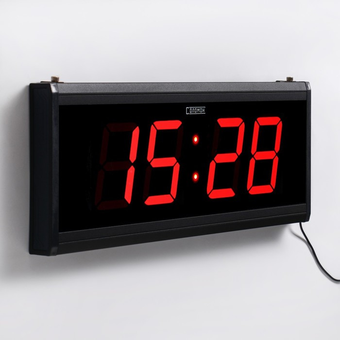 Часы электронные настенные "Соломон", с будильником, 48 x 19 x 3 см - фото 3 - id-p217720173