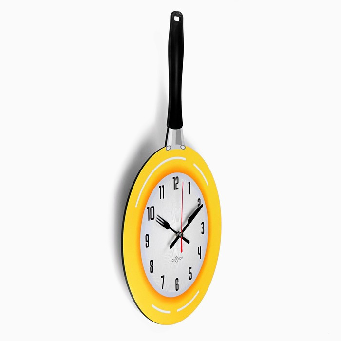 Часы настенные, серия: Кухня, "Сковорода", дискретный ход, 42.5 х 25 см - фото 2 - id-p217720178