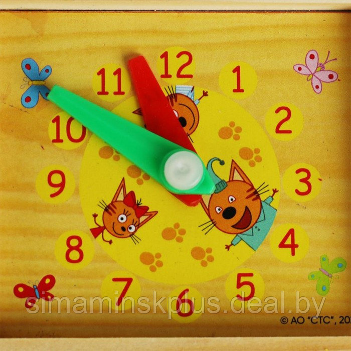 Игрушка деревянная «Счетный материал с часами. Три Кота» - фото 3 - id-p217722087