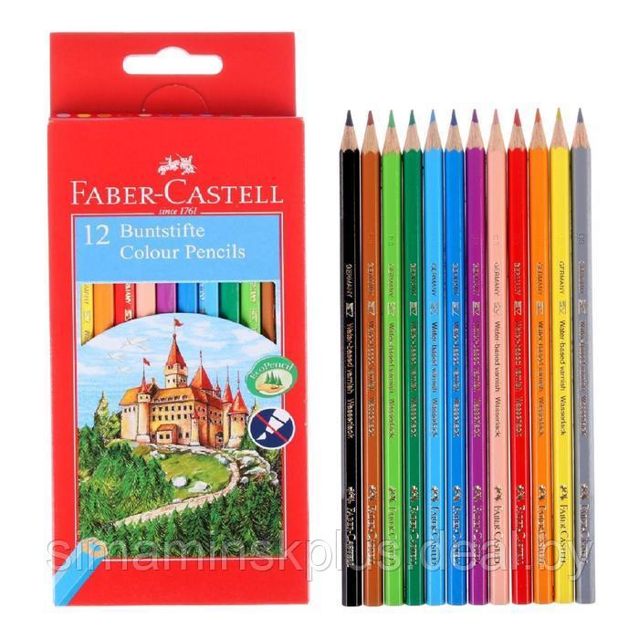 Карандаши 12 цветов Faber-Castell ECO "Замок" 1201 7/2.8 мм, шестигранный корпус, без точилки - фото 1 - id-p217721303