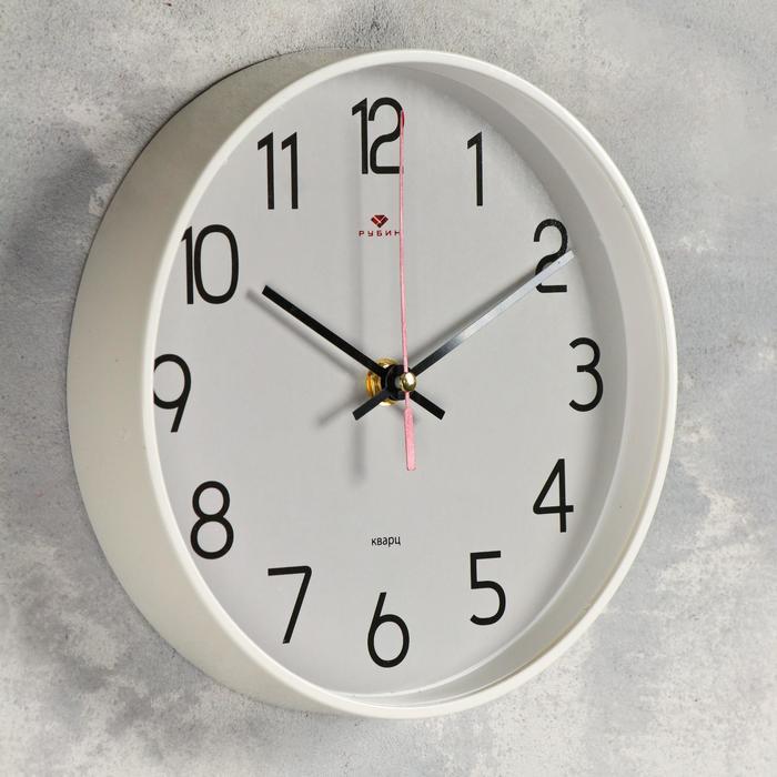 Часы настенные, серия: Классика, плавный ход, d=19.5 см, белые - фото 2 - id-p217720210