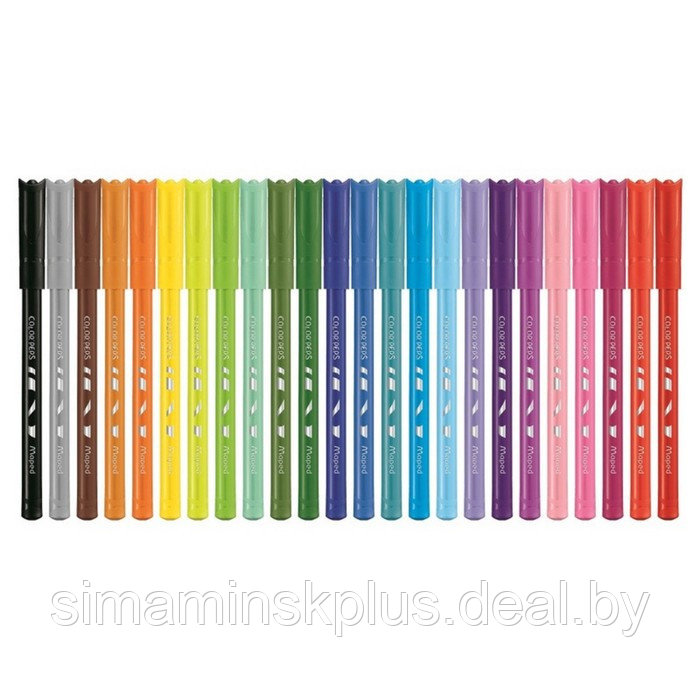 Фломастеры 24 цвета, Maped Color Peps, суперсмываемые, заблокированный пишущий узел, европодвес - фото 3 - id-p217721387