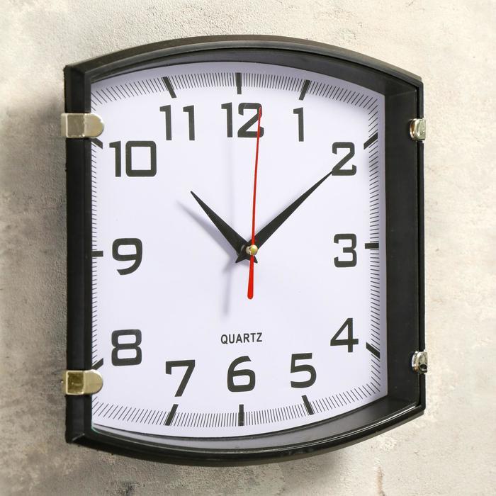 Часы настенные, серия: Классика, "Модерн", 25 х 22 см, черные - фото 2 - id-p217720260