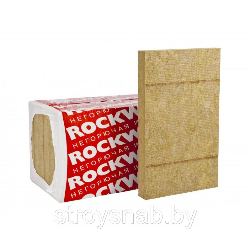 Rockwool Фасад Баттс Оптима 50 мм х 1000 мм х 600  Базальтовый утеплитель из каменной ваты, штукатурные фасады