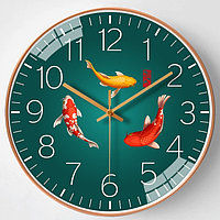 Часы настенные, серия: Интерьер, "Рыбки", плавный ход, d-30 см, АА