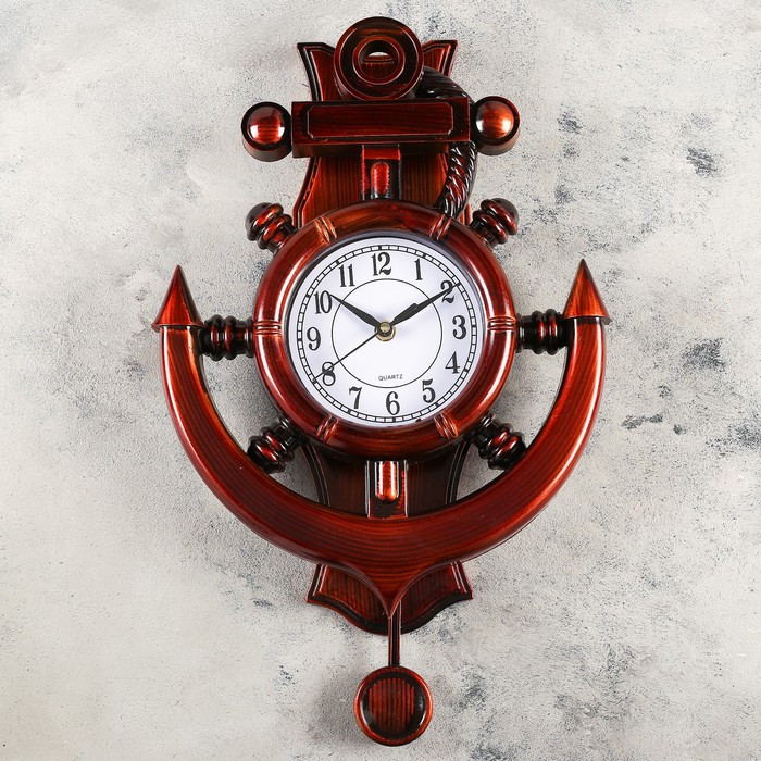 Часы настенные, серия: Море, "Каракка", с маятником, дискретный ход, 29 х 39 см - фото 1 - id-p217720291