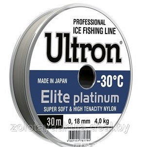 Леска ULTRON Elite Platinum 0,10мм 30м - фото 1 - id-p217717676