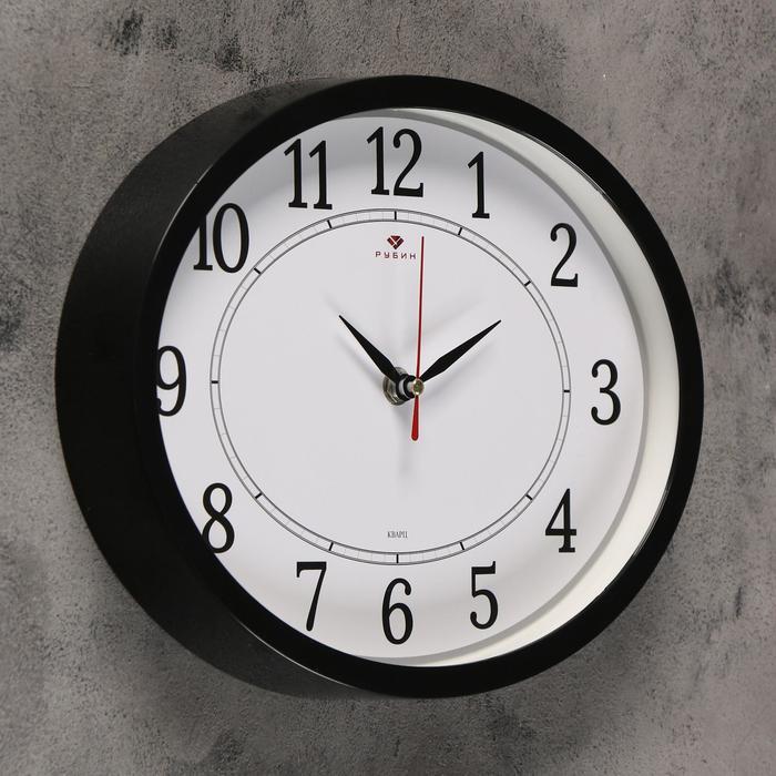 Часы настенные, серия: Классика, плавный ход, 20 х 27 см, черные - фото 2 - id-p217720339