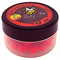 Бойлы плавающие Lion Baits Pop-Up 12мм, Wild Strawberry (Дикая клубника), 25гр