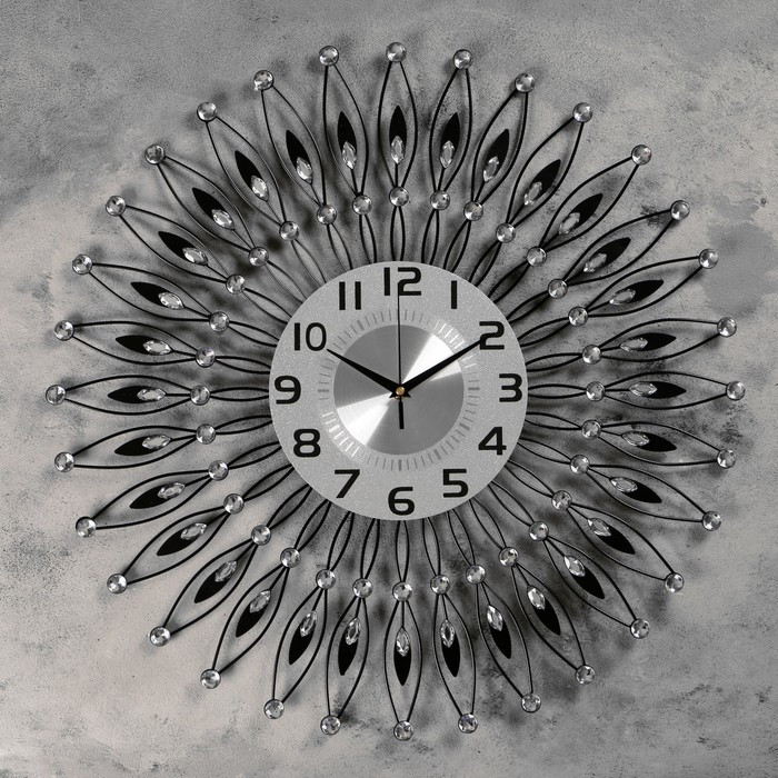 Часы настенные, серия: Ажур, "Пелинья", плавный ход, 60 х 60 см, d-22 см - фото 1 - id-p217720389