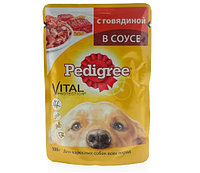 Корм PEDIGREE для взрослых собак говядина в соусе 85г