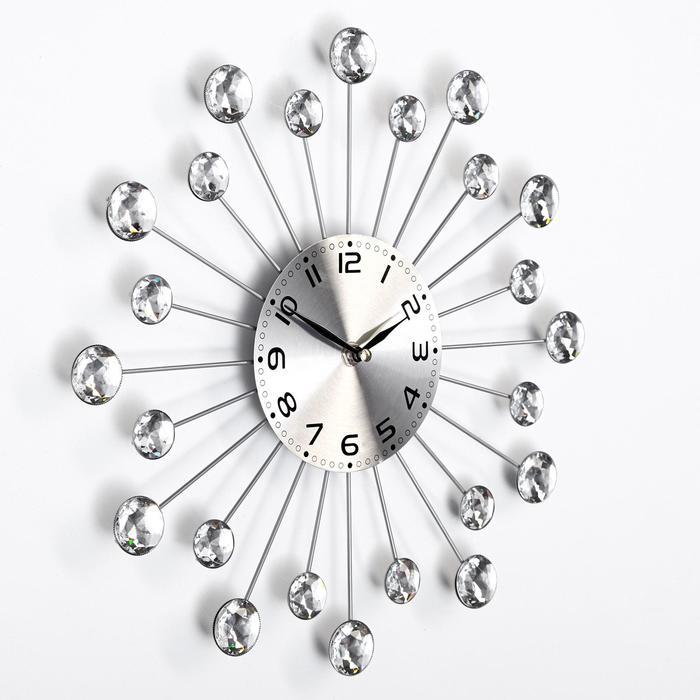 Часы настенные, серия: Ажур, "Лучики", плавный ход, d-35 см, циферблат 13 см - фото 2 - id-p217720570