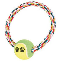 Игрушка TRIXIE для собаки DENTAfun в виде кольца с тенисным мячиком 18см