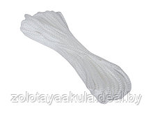 Шнур-веревка плетеный УНИВЕРСАЛ 20м, 3,0мм, белый