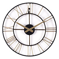 Часы настенные, серия: Лофт, плавный ход, d-40 см, бронза
