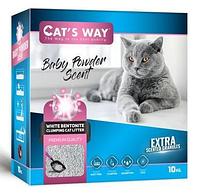 Наполнитель комкующийся Cats Way Box 6л, Аромат детской пудры